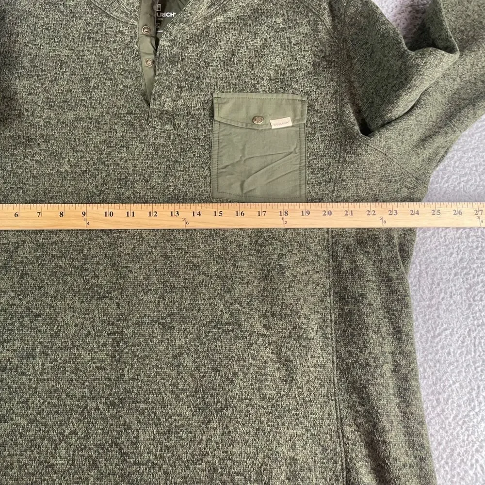Woolrich 1/4 Snap Pullover Outdoor Hiking Better Sweater Men’s XL Front Pocket